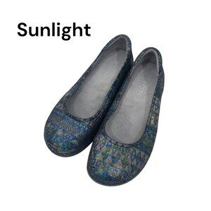 Alegria By PG Lite Womens Glitter Patterned Ballet Flats SZ 8 Stylish & Comfort